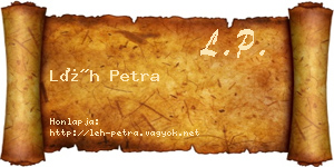 Léh Petra névjegykártya